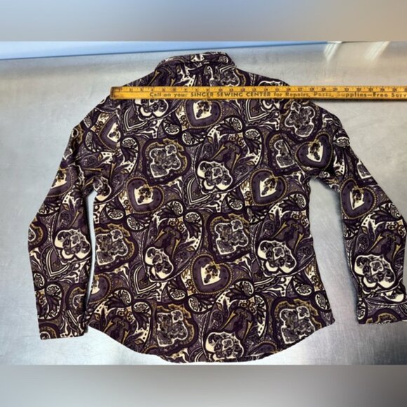 90s vintage Rich Paisley Patterned Shirt - Picture 9 of 11